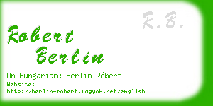robert berlin business card